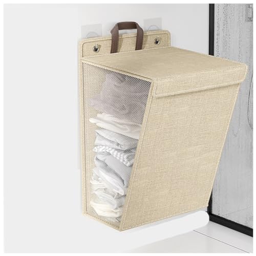 Sac à linge suspendu pour éviter le désordre au sol dans la salle de bain