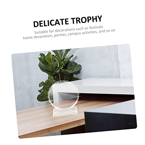 Toddmomy 2 Pçs Troféus De Troféu De Cristal Em Branco Para Adultos Decoração De Cristal Decoração Pa