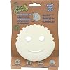 Scrub Daddy - Scrub Mommy Dye Free- Dual Sided Sponge & Scrubber, FlexTexture, Soft in Warm Water, Firm in Cold, Deep Cleaning, Dishwasher Safe, Multipurpose, Scratch Free, 1 ct (Pack of 1)