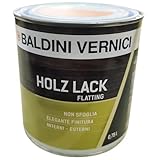 Flatting per legno trasparente Baldini Vernici Holz Lack 750 ml opaco, flatting per barche, imbarcazioni, legno opaco (TRASPARENTE OPACO)