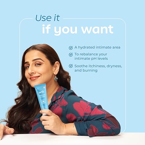 Image of Arth Intimate Cream for Women to Balance Intimate pH (3.5-4.5) | Reduces Dryness, Itching, Irritation & Soothes Intimate Area | With Tasmanian Berry & Australian Tea Tree | Daily Intimate Hygiene | 30g
