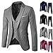 SHOBDW Hombre Traje Talla Grande de Manga Larga Abrigos de Invierno de...