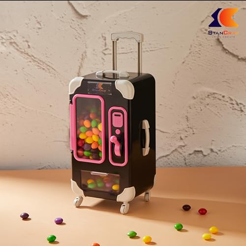 Image of Candy Dispenser, Cute Vending Machine for Desktop, Manual Candy Machine, Dispense Mini Candies, Birthday & Christmas Gift for Girls, Gift for Friends (Black)