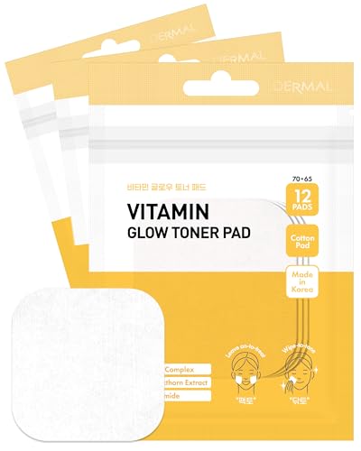Vitamin Glow Toner Pad, Canlandırıcı ve Aydınlatıcı Işıltı Etkili Tonik Pedi, 12 Adet
