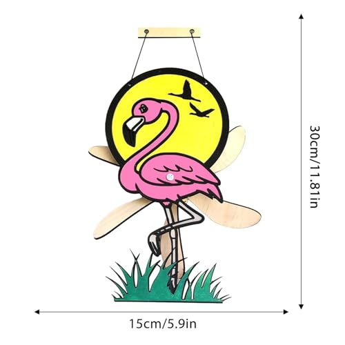 Spinner à Vent Animal Teksome en Bois pour Décoration de Jardin - 5