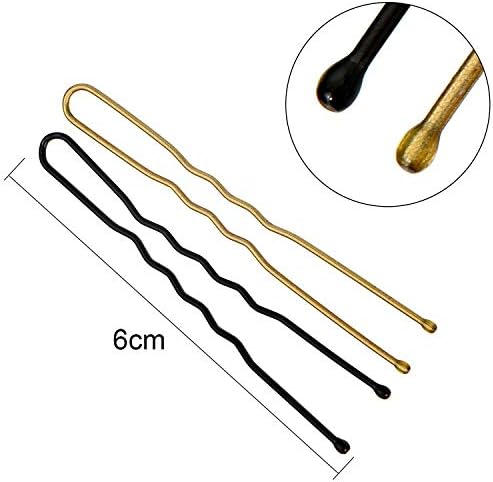 Black Hair Pins,Bobby Pins U shape Hair Bun Pins Bun Pins Hair Clips Hair Grips for Women Hair Styling Pins 50 Pieces Ideal for All Hair Types (6 cm/2.36 Inch)