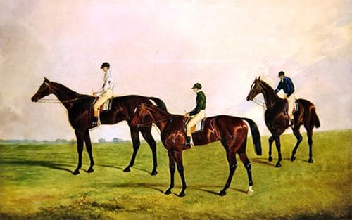 Pintura en lienzo vintage de alta calidad SERENDIPITP, arte de caballos Pollard, 60x90cm