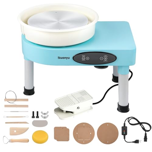 Huanyu Pottery Wheel with Adjustable Leg and LCD Screen