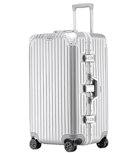 Carry On Luggages Suitcase Carry On Luggage Hardshell with Aluminum Frame,Spinner Wheels Lock Suitcase Checked Luggage Luggage Suitcases (F-24in