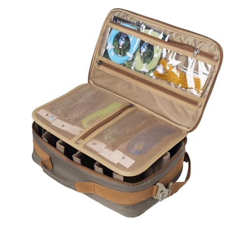 Ussuris Fly Fishing Reel Case with Mesh Pocket Customize Storage Fishing Reel and Gear Bag - Thumbnail 3