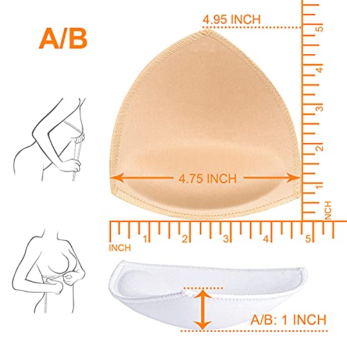 Women's Triangle Bra Pads Inserts Removable Push Up Sports Bra Cups Replacements For Bikini Top Swimsuit2