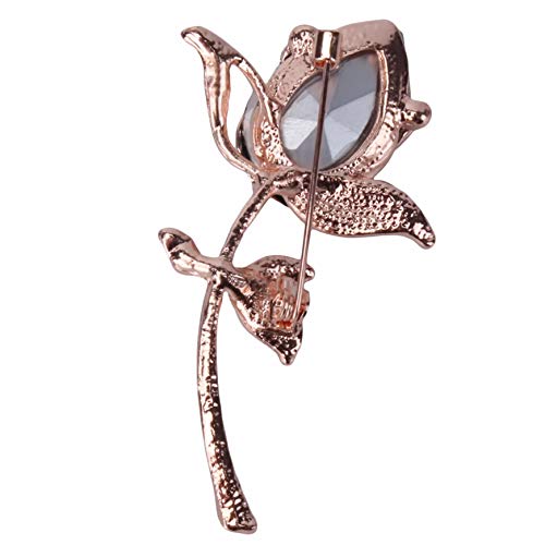 TXSD Crystal Rose Flower Broche Pin Strass Legering Rose Broches Vrouwen Kleding Accessoires - Afbeelding 7