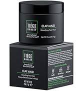 Tiege Hanley Mens Detoxifying Facial Clay Mask, 2 Oz (1-Pack) - Deep Pore Cleansing Charcoal Face...