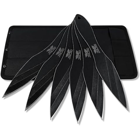 JXE JXO The Reborn: 10.4" Length, 0.236" Thickness Throwing Spikes 6Pack, Upgrade Your Throwing Game with Premium Throwing Set Cover