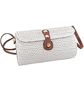 ShelterCast Beach Bag for Women Crossbody Purse Rattan Handwoven