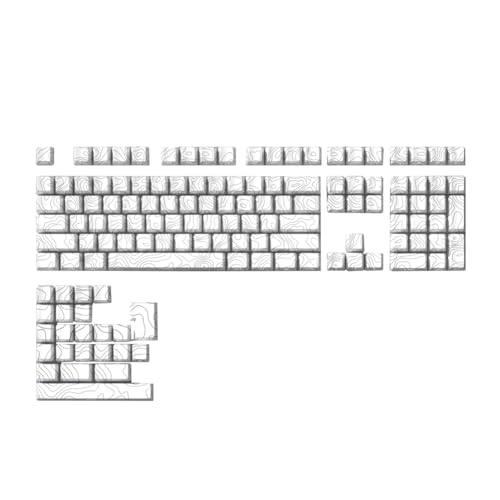 Keycaps PBT Loweo 131 Touches sublimés pour clavier blanc avec gravure latérale