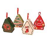 bonitas latas vacías, únicas y características. hacen que sus dulces se vean más atractivos y son muy adecuados para uso navideño.