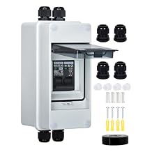 DIHOOL Disconnect Switch 40 Amp DC Circuit Breaker Box, Solar Panel Junction Box 1000V