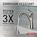 Delta Arvo Brushed Nickel Bathroom Faucet 1 Hole, Single Hole Bathroom Sink Faucet for Vanity, Push-Pop Drain Assembly, Spotshield Stainless 15840LF-SP