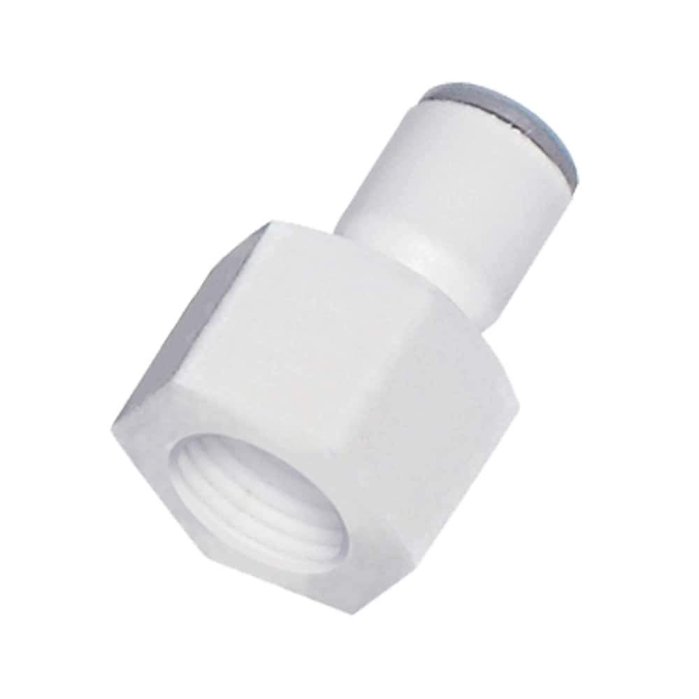 Parker Hannifin 6325 56 133WP2-pk10 LIQUIfit Faucet Connector Fitting, Polymer Body, 1/4" Push-to-Connect Tube x 7/16"-24 Female UNS (Pack of 10)