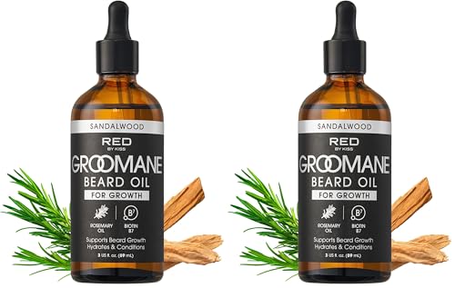 Red by Kiss Groomane Beard Oil, Rosemary Oil & Biotin,