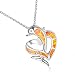 Collier Pendentif Bijoux Amant De Mode Cadeau Animal Collier Pendentif Bleu Imitation Opale Dauphin Coeur Pendentifs Colliers pour Femmes Charmes Boho Bijoux-Rouge
