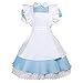 Anime Alicja Adventure cosplay kostium, niebieska sukienka pokojówka używana dla kobiet na Halloween Boże Narodzenie karnawał motyw impreza cosplay pełny zestaw, NIEBIESKI, XL