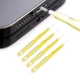 YAZWUR 4 Piezas Kit de Limpieza para Móviles, Cepillo Portátil para Limpiar Puertos de Carga, Set de Limpieza USB Push Pull, Mini Cepillos para Limpieza Eficiente de Pequeñas Aberturas