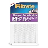 Filtrete 16x24x1 AC Furnace Air Filter, MERV 12, MPR 1500,...
