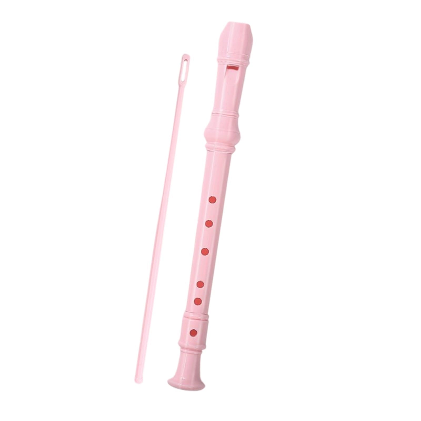 6 otworowy Flet Prosty Sopranowy W Stylu Niemieckim: Instrument Podstawowy Dla Początkujących Flety Proste Dla Początkujących(Pink)