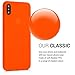 kwmobile Case Compatible with Apple iPhone Xs Max Case - Soft Slim Protective TPU Silicone Cover - Neon Orange