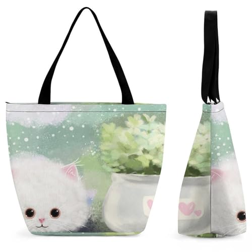 Sac à main chaton de dessin animé pour femme et grand sac à bandoulière