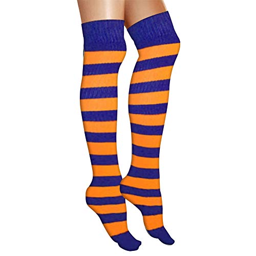 AJs Adult Long Knee High Striped Socks, Sock size 11-13, Shoe Size 5 and up, Made in USA2