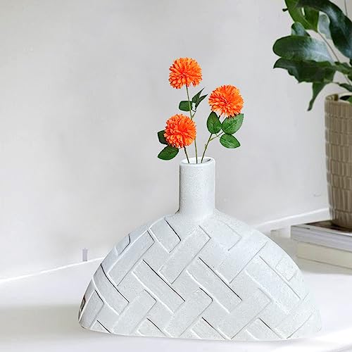 Image of Xtore Stylish Ceramic Vase for Home Decor (Pack of 1, Off White)