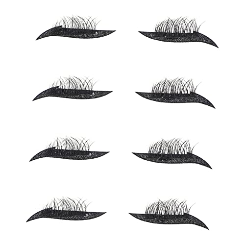ARTSEWPLY 4組対 グリッターアイライナー ステッカー ブラック 防水 まげシール アイラインテープ 日常メイク用 簡単装着で目元を強調