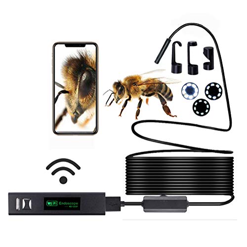 Endoskopkamera 2.0 Megapixel 1200P HD Endoskop 1 M steife Kabel Inspektionskamera IP68 Wasserdichtes WiFi Endoskop Kamera mit Licht für Android,