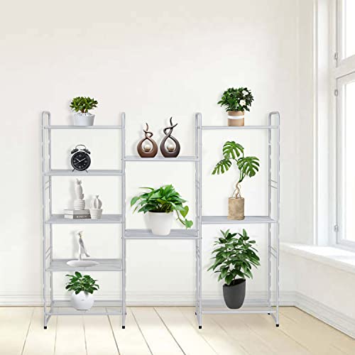 Georis 5-Tier Heavy Duty Wire Shelving Unit Storage Rack, Stackable Extendable Plant Stand Organizer With Adjustable Shelf, Water Bottle Storage Holder, White #TOP6