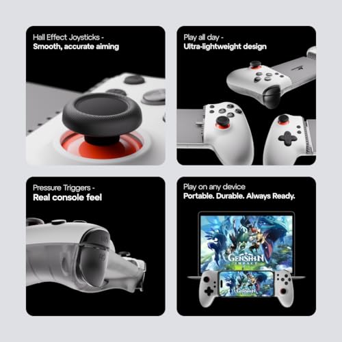Image of Headshot USB-C Mobile Game Controller for Android & iPhone 15 Series | Hall-Effect Triggers, Drift-Free 3D Joysticks, Zero-Lag Wired Connection, Pass-Through Charging