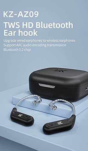 Image of Erjigo Kz-Az09 Tws Hd Bluetooth5.2 Ear Hook Compatible With 0.75 /0.78Mm Pin Earphones /Headphones /Earbuds /Headsets For Sports
