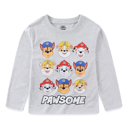 Paw Patrol Nickelodeon Boys Long Sleeve Shirt 3 Pack for Toddler and Big Kids2