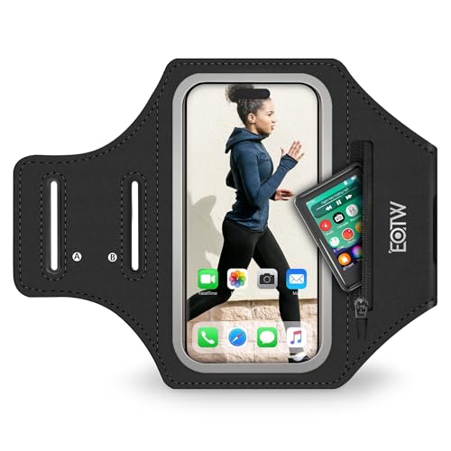 EOTW Joggen Sportarmband - Handyhalterung Arm Tasche für MP3-Player/iPhone 17/16/15/14/13 Pro Max Galaxy S25+/S24+/S23+/S22/S21(6,0'~6,7')