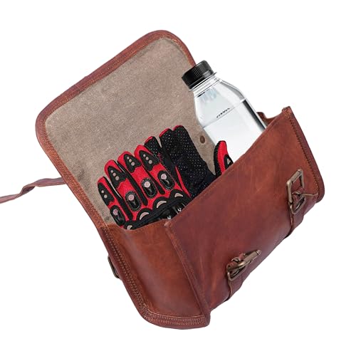 Bolsa de Herramientas Vintage de Cuero para Motocicleta miniatura 6