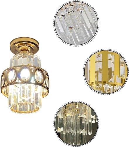 Plafonnier moderne en cristal doré résolvant le manque de clarté