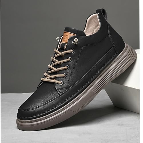 Generic Men's Invisible Height Increasing Oxford Shoes, Elevator Sneakers, Breathable, Anti-Slip, 2" Taller, Beige, US 4.5 - 124