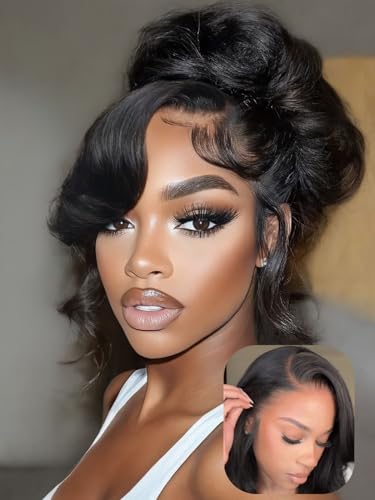 Julia Hair Feathered Layer Side Part Loose Body Wave Human