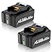 2 X 5500mAh Ersatzakku für Makita 18V, Kompatibel mit Makita Akku 18V Original BL1860 BL1850 BL1840 BL1830 BL1815 194205-3 LXT-400 mit LED Indikator