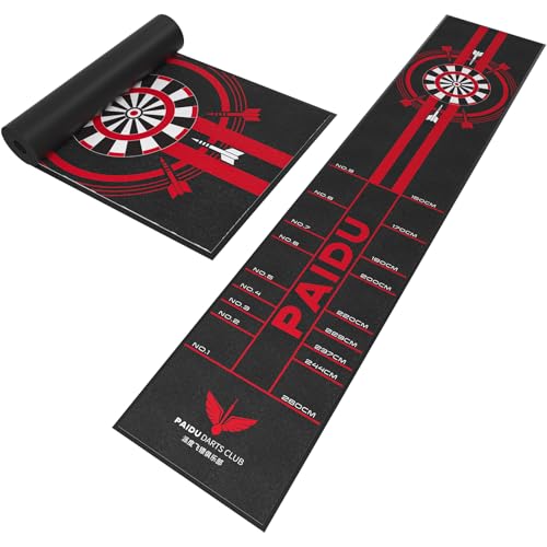 PAIDU Dart Mat, 118"×24" Professional Rubber Dart Floor Mat