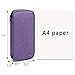 Teamoy Knitting Needles Case(up to 10-Inch), Travel Organizer Storage Bag for Circular and Straight Knitting Needles, Crochet Hooks and Knitting Accessories, Purple-NO Accessories Included