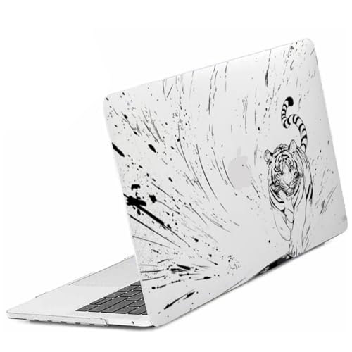 Coque MacBook Pro 15 pouces A1990 A1707 protection plastique rigide motif tigre portable 2018