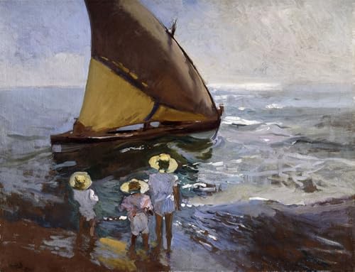 Tableau sur la plage de Sorolla : une impression d'art élégante 60x90cm